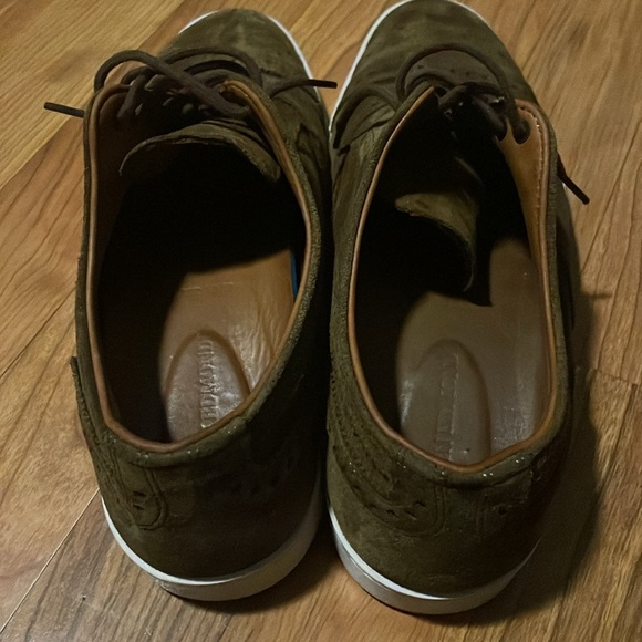 Allen Edmonds Men\'s Strand Cap Toe Olive Suede Oxford Sneaker Size 8 main image 6
